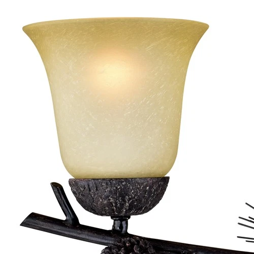 Vaxcel Lighting W0269 Black and Walnut Sierra 3-Light 24"W Bathroom Vanity Light - Picture 4 of 5