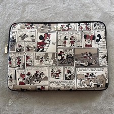 Kate Spade Disney Minnie Mickey Mouse Comic Strip Laptop Sleeve Padded Zip Cute
