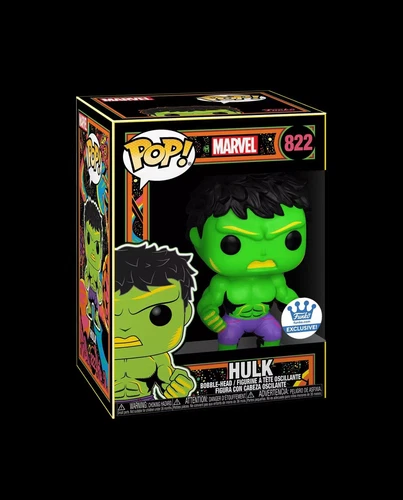 Funko Pop! Vinilo: Marvel - Hulk - Funko (Exclusivo) #822 ¡Con Protector Hot Glow!
