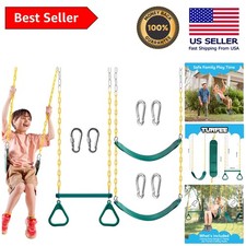 Child Swing Set with Adjustable Trapeze Bar - Perfect for Active Kids
