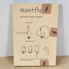 Wantfly Universal Phone Lanyard Neck Strap Leather Buckle Metal Clip Washer