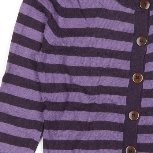 Boden Women's Purple Striped Cardigan Size 12 - Picture 4 of 12