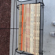 Vintage Yardstick Wood Wooden Ruler Lot 3 Advertising Lot Of 14