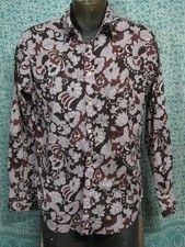 GUESS COMPANY DRESS SHIRT - FLORAL - HIPPIE PAISLEY DESIGN - LG - SEE PICS