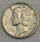 1942 S Mercury 90% Silver Dime BU Uncirculated