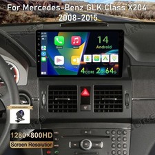 2+64GB Android 14 Autoradio Navi GPS + Kam SWC F&uuml;r Mercedes-Benz GLK-Klasse X204