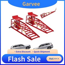 Portable Automotive Lifting Ramp Hydraulic Car Ramps 2 Pack Red 5 Ton Low Profi Portable Automotive Lifting Ramp Hydraulic Car Ramps 2 Pack Red 5 Ton Low Profi