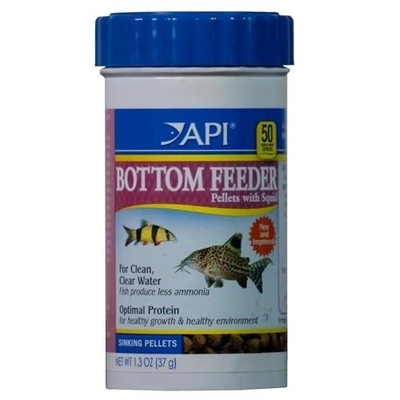 #ad API BOTTOM FEEDER PELLETS WITH SHRIMP Fish Food 1.3 Ounce Container $6.99
