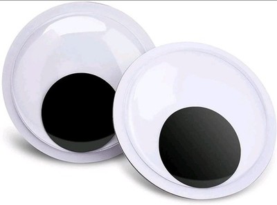 Huge 7.5 Inch Wiggle Eyes Stick-On Googly Eyes for Crafts, Trees, Fun Projects