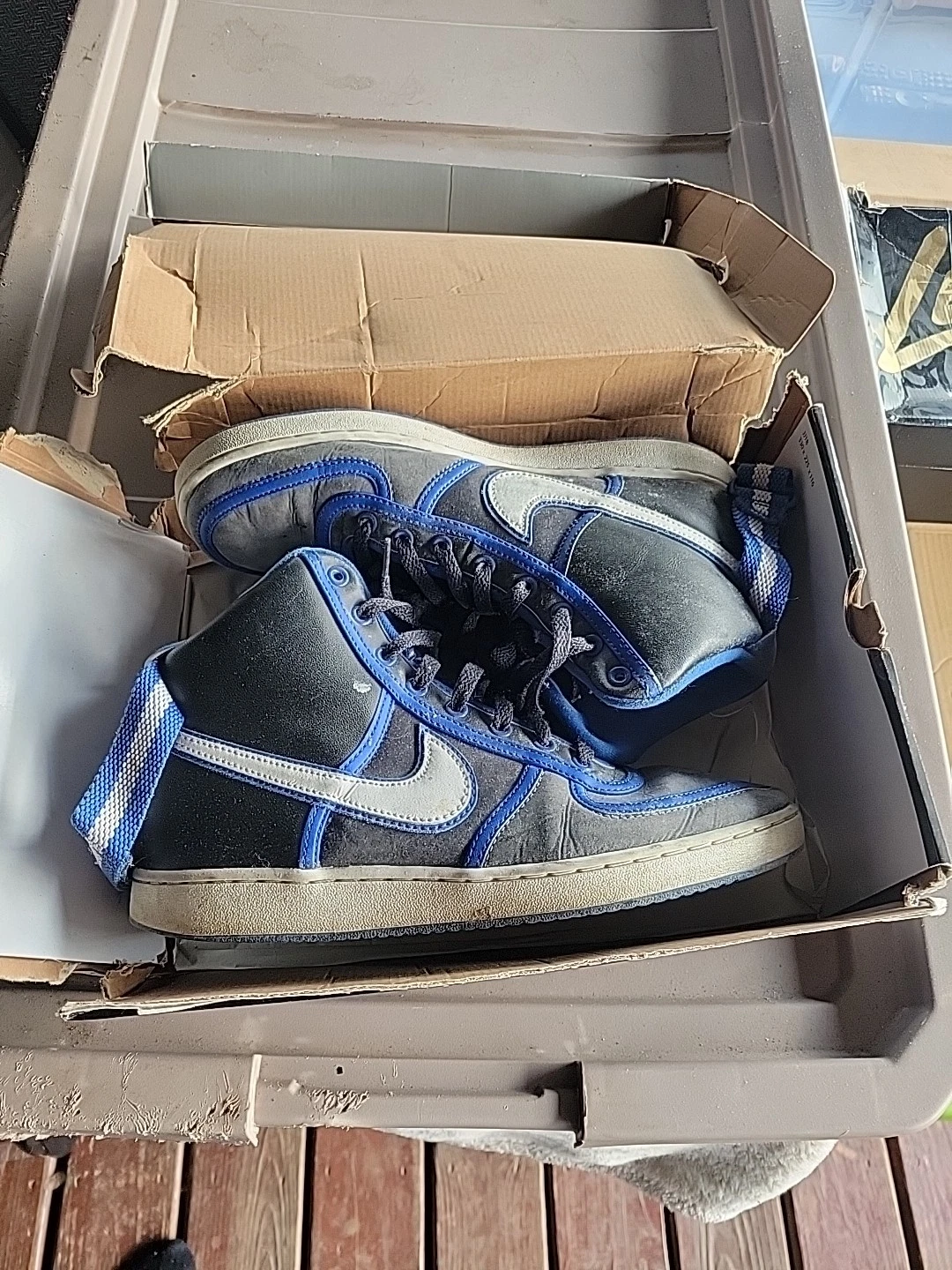 Chaussures Nike Vandal High Supreme 2008 Varsity Royal blanc 309427 441 homme États Unis taille 10