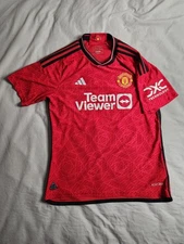 Adidas Manchester United Marcus Rashford Home Jersey 2023 Red Mens Sz Large NEW