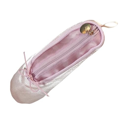 Portable Pink Ballet Dance Shoe Small Cosmetic Bag for Purse