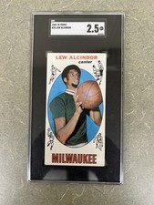 Lew Alcindor 1969-70 Topps SGC 2.5 ROOKIE CARD (Kareem Abdul-Jabbar) MILWAUKEE. rookie card picture
