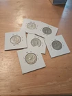 (6) 1950's Washington Quarters 90% Silver Content Circulated
