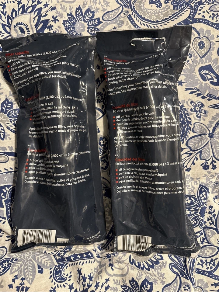 Lote de 2 cartuchos de filtro de agua blanca Jura Clearyl originales sellados de fábrica Foto 2 de 2