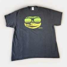Vintage Y2K Geico Gecko Sunglasses Promotional Black T-Shirt Size XL
