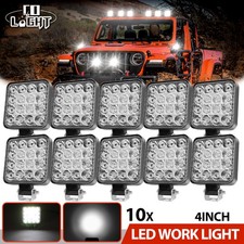 2/4/8PCS 3.3 inch LED Work Light Truck OffRoad Tractor Lights Lamp 12V Square