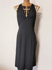 Valentino One Piece Dress Made in Italy Black Elegant Lace Fit & Flare