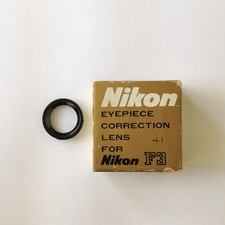 NIKON +1.0 EYEPIECE CORRECTION LENS FOR NIKON F3 Diopter 19mm lens in Box