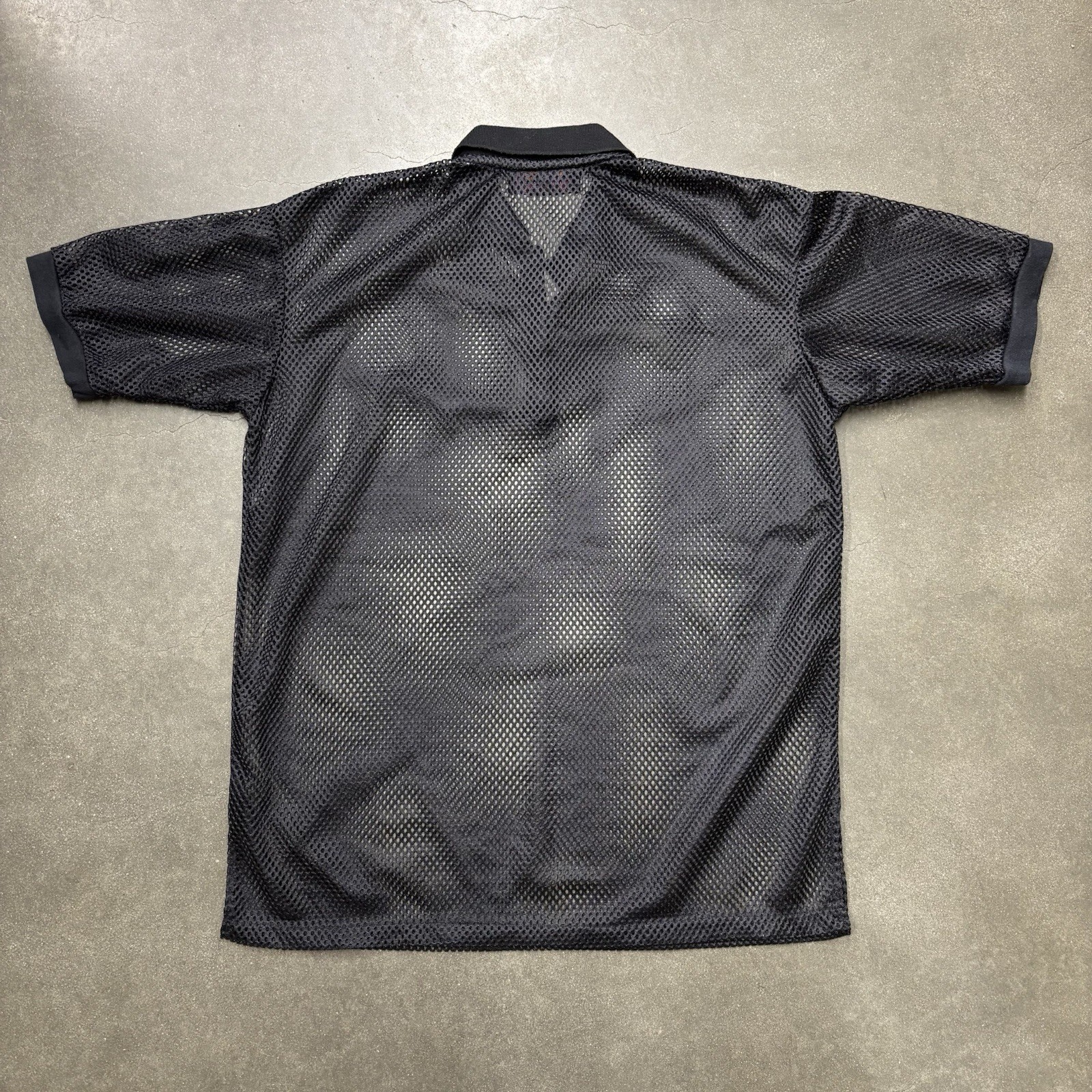 Tripp NYC Men's Vintage Black Mesh Polo Jersey image 3