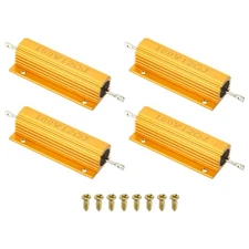 100W 12 Ohm Aluminum Shell Resistor Housing Resistor with Screws 4Set