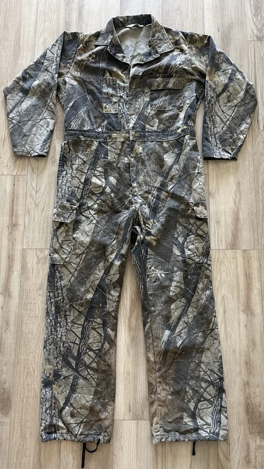 NEW! RedHead Men’s Camo Uninsulated Coveralls, Orange Vest, Gloves, Hat, XL - Image 3 of 4