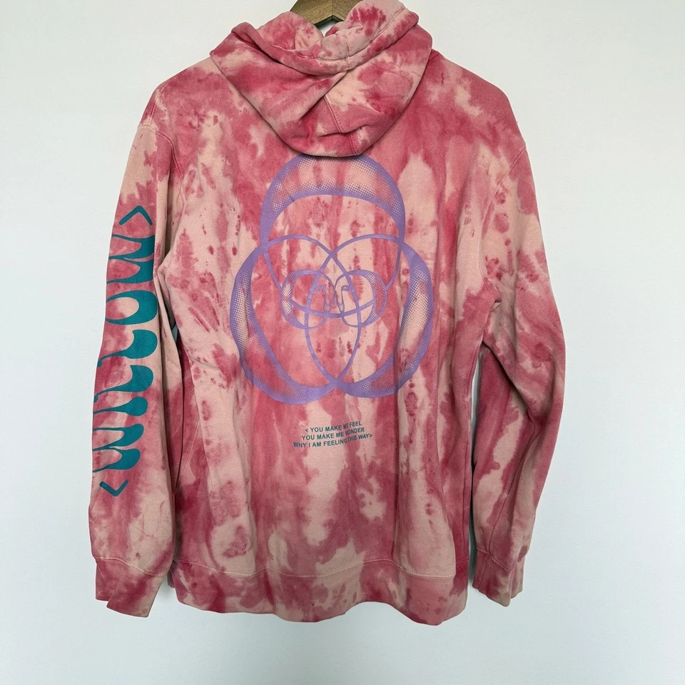 Sudadera con Capucha Willow Smith M Rosa Tie Dye Gráfico Pullover Álbum Gira Banda Mercancía Sudadera con Capucha Foto 2 de 4