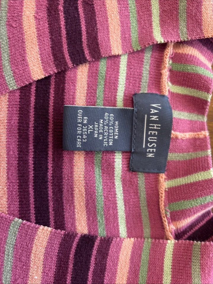Suéter Van Heusen XL a rayas multicolor para mujer Foto 2 de 4