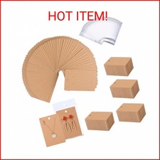 Earring Display Cards, 3.5 x 2.4 Inches Earring Cards with Packaging Bags for Ea