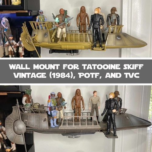 Starship Wall Mount for Star Wars Tatooine Skiff - Vintage 1984 POTF TVC