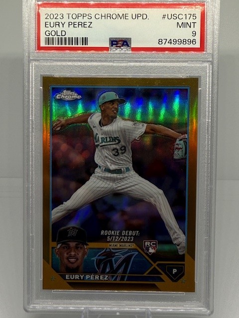 2023 Topps Chrome Update #USC175 Eury Pérez Gold PSA 9 /50