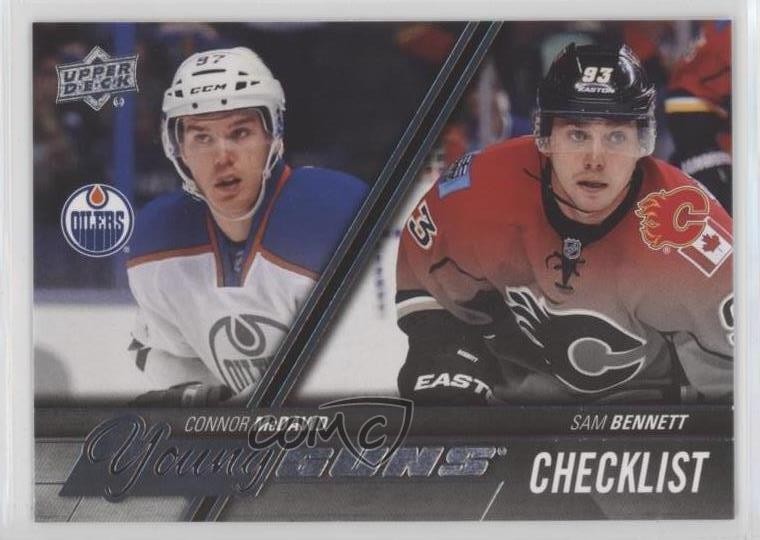 2015-16 Upper Deck Young Guns Checklist Connor McDavid Sam Bennett #250 0m8e
