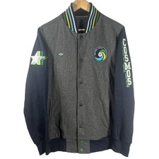 New York Cosmos VTG Jacket Mens Medium Umbro Blue Grey Varsity Casual Rare