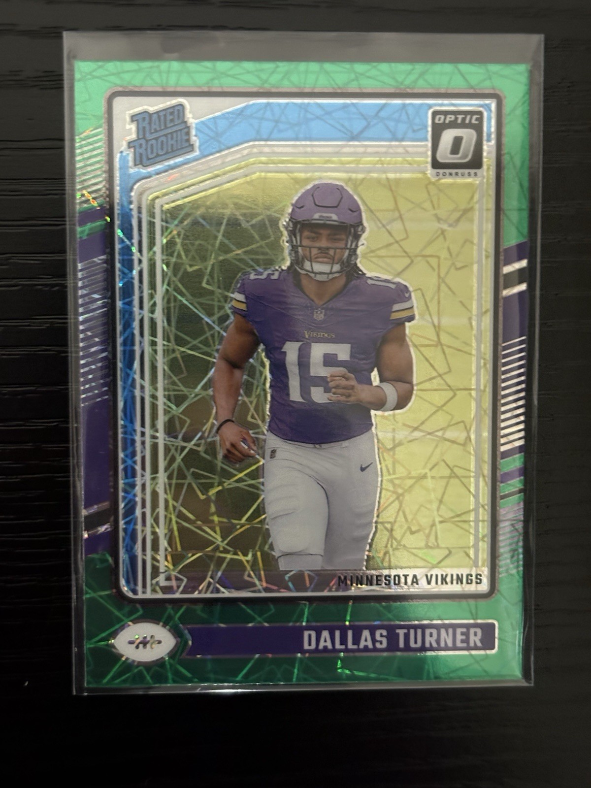 2024 Donruss Optic - Rated Rookie Dallas Turner #224 Green Velocity Prizm (RC)