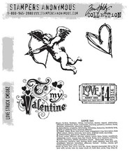 Tim Holtz Stamps  LOVE STRUCK  CMS082  Stampers Anonymous