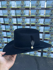 Stetson 6X Rancher 160th Edition Black 5" Crown Felt Hat With Free Hat Brush