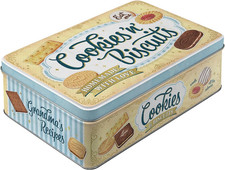 Contenitori in Latta Retrò Piatti, 2,5 L, Cookies 'N' Biscuits – Idee Regalo per