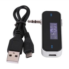 Universal In Car FM Transmitter Hands Free Calling Featuring 3.5mm Audio Plug Fo