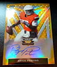 2020 LEAF VALIANT YELLOW #BA-BP1 - BRYCE PERKINS - VIRGINIA CAVALIERS CARD