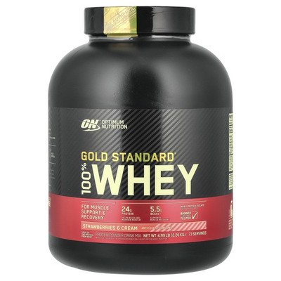 Gold Standard  100% Whey, Strawberries & Cream, 4.99 lb (2.26 kg)
