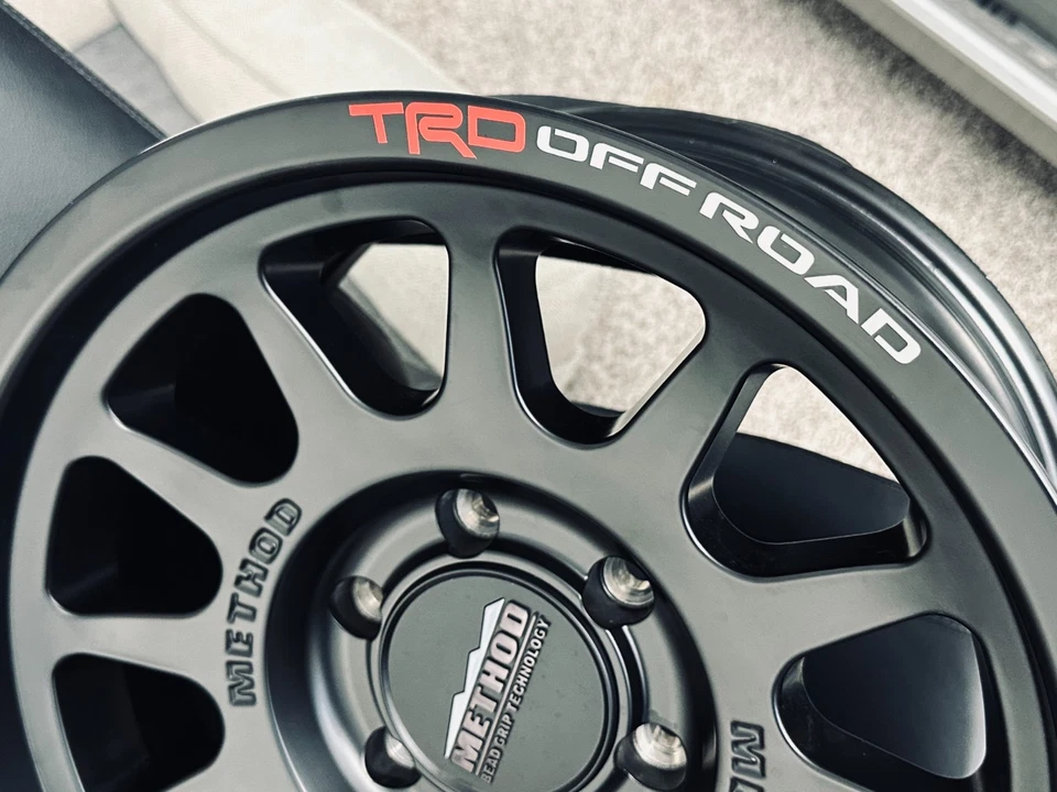 4 calcomanías adhesivas para ruedas todoterreno TRD, para Toyota Tacoma, Tundra, 4Runner, FJ Foto 3 de 4