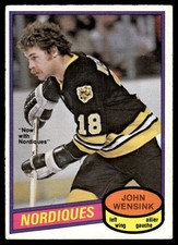 1980-81 O-Pee-Chee Vintage OPC Set Break John Wensink Quebec Nordiques #390