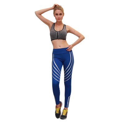Damen Jogginghose Nacht Laufhose irisierend gestreift bedruckt reflektierend6228