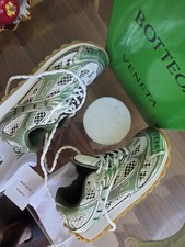 Bottega Veneta Men's Low Top Lace-Up Sneakers green/Silver size 8 us 41 eu
