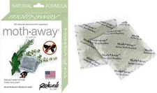 Richards Homewares Moth Away Sachets Nontoxic (White) (1-Pack of 24 Sachets)