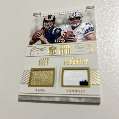 2016 panini national treasures Jared Goff Dak Prescott Rookie Patch /25 RC Lions