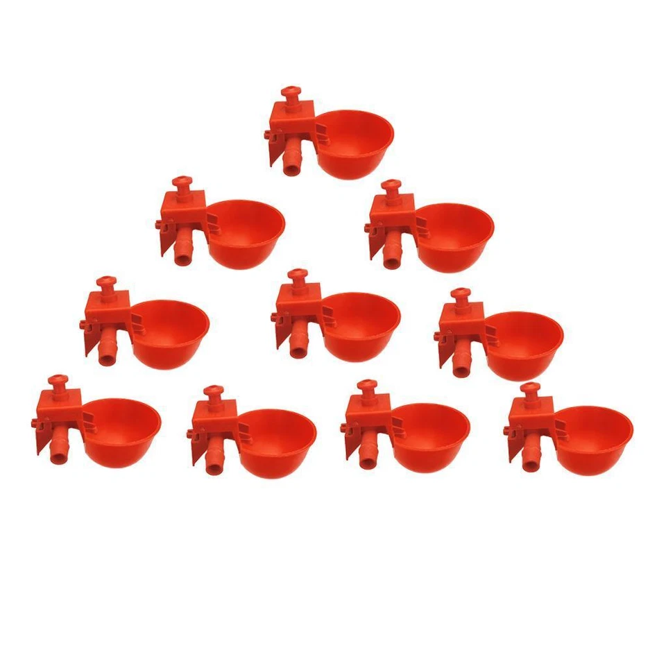 Cuencos de agua de codorniz para beber pollo 10 piezas pájaros automáticos Foto 3 de 4