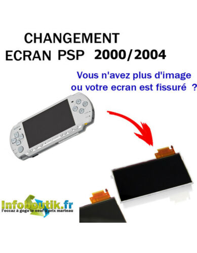 Ecran LCD de remplacement pour Sony PSP Slim & Lite 2000/2004