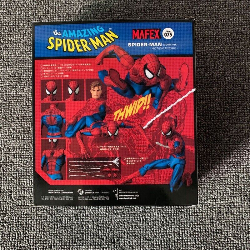 New Mafex No.075 Marvel The Amazing Spider-Man Comic Ver. Action Figure Box  Set | eBay