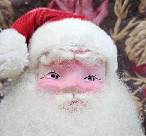 VTG Harold Gale 14.5" Santa Claus Figure Large Plush Doll Red Velvet Wired Arms - Picture 4 of 8